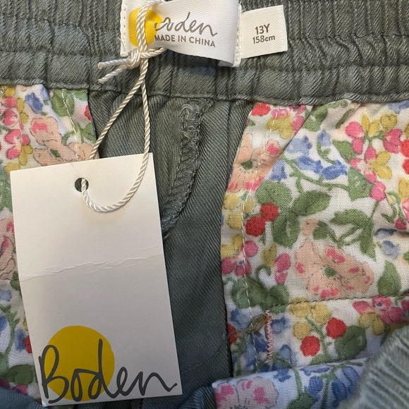 NWT Mini Boden Woven Pants with Velvet Side Stripe, 13Y - Picture 6 of 6
